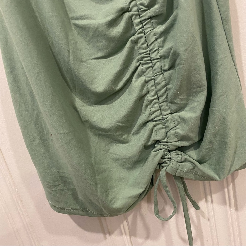 Green Ruched Mini Dress - Picture 4 of 7